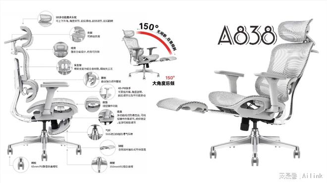 评测：9大工学设计居家办公舒适首选开元棋牌爱琳人体工学椅AY838(图9)